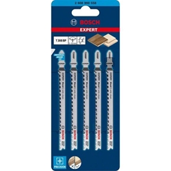 Bosch EXPERT Wood 2-side clean T 308 BP Stichsägeblatt, 5 Stück, für Stichsägen Nr. 2608900558