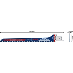 Bosch EXPERT Wood with Metal S 715 LHM Säbelsägeblatt, 1 Stück, für Säbelsägen Nr. 2608900384