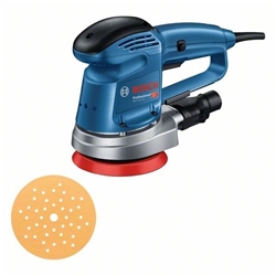 Bosch Exzenterschleifer GEX 34-125, Schleifteller, 1xPapierstaubbeutel, 1xAbsaugadapter Nr. 0601372300