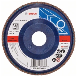 Bosch Fächerschleifscheibe X551 EXPERT for Metal, gerade, 115mm, 120, Kunststoff Nr. 2608607364