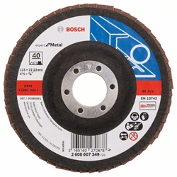 Bosch Fächerschleifscheibe X551 EXPERT for Metal, gerade, 115mm, 40, Glasgewebe Nr. 2608607349