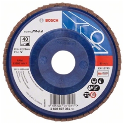 Bosch Fächerschleifscheibe X551 EXPERT for Metal, gerade, 115mm, 40, Kunststoff Nr. 2608607361