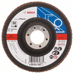 Bosch Fächerschleifscheibe X551 EXPERT for Metal, gerade, 115mm, 60, Glasgewebe Nr. 2608607350