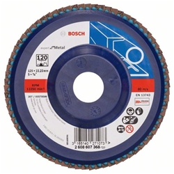 Bosch Fächerschleifscheibe X551 EXPERT for Metal, gerade, 125mm, 120, Kunststoff Nr. 2608607368