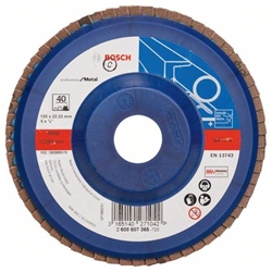 Bosch Fächerschleifscheibe X551 EXPERT for Metal, gerade, 125mm, 40, Kunststoff Nr. 2608607365