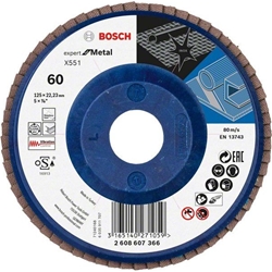Bosch Fächerschleifscheibe X551 EXPERT for Metal, gerade, 125mm, 60, Kunststoff Nr. 2608607366