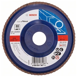 Bosch Fächerschleifscheibe X551 EXPERT for Metal, gerade, 125mm, 80, Kunststoff Nr. 2608607367
