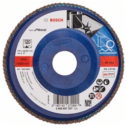 Bosch Fächerschleifscheibe X571 Best for Metal, gerade, 115mm, 120, Kunststoff Nr. 2608607337