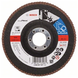 Bosch Fächerschleifscheibe X571 Best for Metal, gerade, 125mm, 60, Glasgewebe Nr. 2608607327