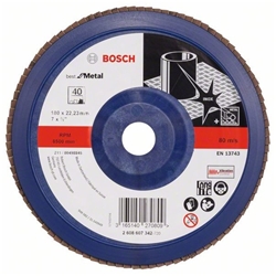 Bosch Fächerschleifscheibe X571 Best for Metal, gerade, 180mm, 40, Kunststoff Nr. 2608607342