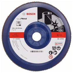 Bosch Fächerschleifscheibe X571 Best for Metal, gerade, 180mm, 60, Kunststoff Nr. 2608607343
