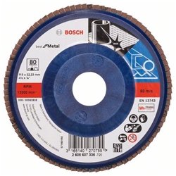 Bosch Faecherschleifscheibe X571, Best for Metal, 115mm, K80 Nr. 2608607336