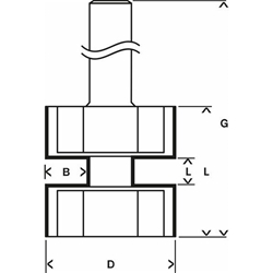 Bosch Federfräser, 8mm, D1 25mm, L 5mm, G 58mm Nr. 2608628353