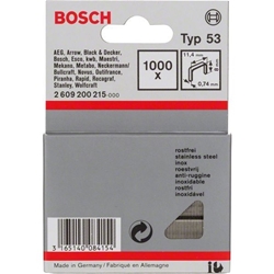 Bosch Feindrahtklammer Typ 53, 11,4x0,74x8mm, 1000er-Pack, rostfrei Nr. 2609200215