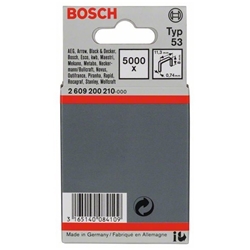 Bosch Feindrahtklammer Typ 53, 11,4x0,74x8mm, 5000er-Pack Nr. 2609200210