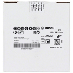 Bosch Fiberschleifscheibe R444, EXPERT for Metal, für kleine Winkelschleifer Nr. 2608607250