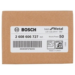 Bosch Fiberschleifscheibe R574 Best for Metal, Zirkonkorund, 115mm, 22,23mm, 60 Nr. 2608606727