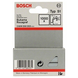 Bosch Flachdrahtklammer Typ 51, 10x1x14mm, 1000er-Pack Nr. 2609200203