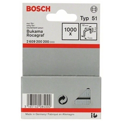 Bosch Flachdrahtklammer Typ 51, 10x1x6mm, 1000er-Pack Nr. 2609200200