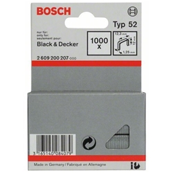 Bosch Flachdrahtklammer Typ 52, 12,3x1,25x12mm, 1000er-Pack Nr. 2609200207