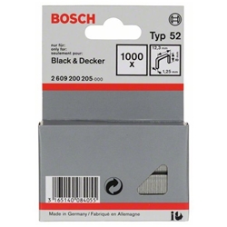 Bosch Flachdrahtklammer Typ 52, 12,3x1,25x8mm, 1000er-Pack Nr. 2609200205