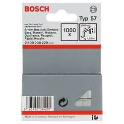 Bosch Flachdrahtklammer Typ 57, 10,6x1,25x6mm, 1000er-Pack Nr. 2609200229