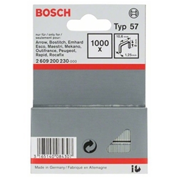 Bosch Flachdrahtklammer Typ 57, 10,6x1,25x8mm, 1000er-Pack Nr. 2609200230