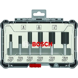 Bosch Fräser-Set, 6-tlg. Nutfräser-Set, 6-mm-Schaft, für Handfräsen Nr. 2607017465
