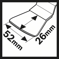 Bosch HCS Schaber ATZ 52 SC, biegesteif, 52x26mm, 1er-Pack Nr. 2608661646