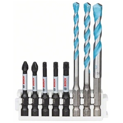 Bosch Hex-9 MultiConstruction, 5/6/8mm, Impact Power-Bit, 50mm PH2, PZ2, T20/25/30 Nr. 2608577144