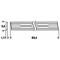 Bosch Hobelmesser, 82mm, scharf, gerade, Carbide, 40°, 1 Stück Nr. 2608635376
