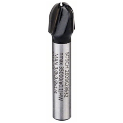 Bosch Hohlkehlfräser, 1/4-Zoll, R1 4,7mm, D 9,5mm, L 9,2mm, G 45mm Nr. 2608628632