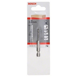 Bosch Holzspiralbohrer mit 1/4-Zoll-Sechskantschaft, 2x24x62mm Nr. 2608595518