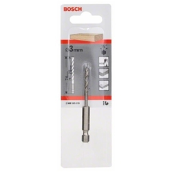 Bosch Holzspiralbohrer mit 1/4-Zoll-Sechskantschaft, 3x33x74mm Nr. 2608595519