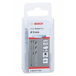 Bosch HSS PointTeQ Sechskantbohrer 2mm, 10er-Pack Nr. 2608577540