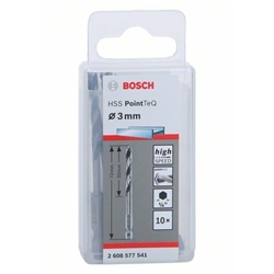 Bosch HSS PointTeQ Sechskantbohrer 3mm, 10er-Pack Nr. 2608577541