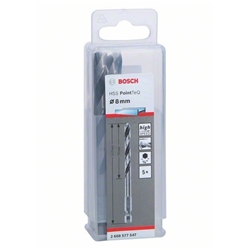 Bosch HSS PointTeQ Sechskantbohrer 8,0mm, 5-tlg. Nr. 2608577547