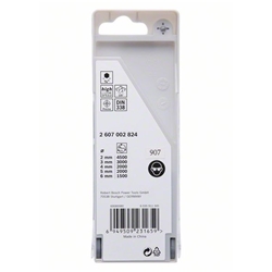 Bosch HSS PointTeQ Sechskantbohrer-Set, 5-tlg., 2-6mm Nr. 2607002824