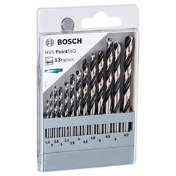 Bosch HSS-Spiralbohrer-Set PointTeQ, 13-tlg., 1,5-6,5mm Nr. 2608577349