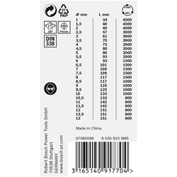 Bosch HSS-Spiralbohrer-Set PointTeQ, 25-tlg., ProBox, 1-13mm Nr. 2608577352