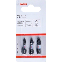 Bosch Impact Control PZ Insert Bits, 3 Stück Nr. 2608522471
