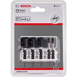 Bosch Impact Control Schrauberbit- und Steckschlüsselpack, 5-tlg. Nr. 2608522350