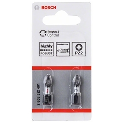 Bosch Impact Control Schrauberbit, 25mm, 2xPZ2, für Schraubendreher Nr. 2608522401