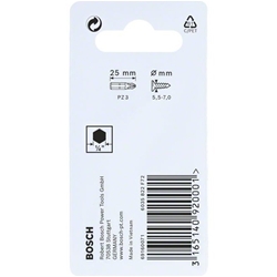 Bosch Impact Control Schrauberbit, 25mm, 2xPZ3, für Schraubendreher Nr. 2608522402