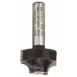 Bosch Kantenformfräser E, 8mm, R1 6,3mm, D 25,4mm, L 14mm, G 46mm Nr. 2608628355