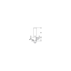 Bosch Kantenformfräser G, 8mm, R1 4,8mm, D 31,8mm, L 12,4mm, G 54mm Nr. 2608628357