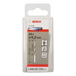 Bosch Karosseriebohrer HSS-R, DIN 1897, 4,2x22x55mm, 10er-Pack Nr. 2608597233
