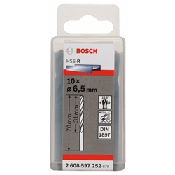 Bosch Karosseriebohrer HSS-R, DIN 1897, 6,5x31x70mm, 10er-Pack Nr. 2608597252