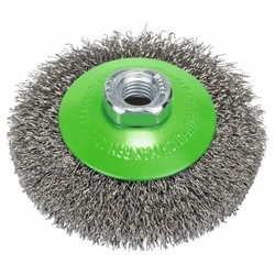 Bosch Kegelbürste Clean for Inox, 100mm, gewellter rostfreier Stahldraht Nr. 2608622108