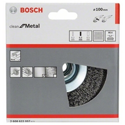 Bosch Kegelbürste Clean for Metal, 100mm, gewellter Stahldraht Nr. 2608622057
